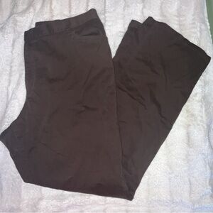 Casual Corner Dark Brown Stretch Chinos 14W